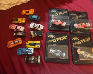 Vintage afx and tyco slot cars.
Nice! 