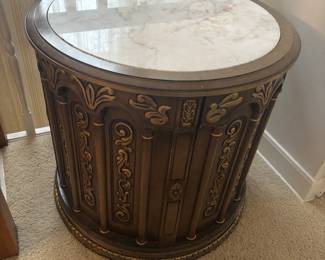 Hollywood Regency style round end table