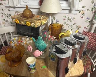 chrome canister set cute vintage christmas decor 