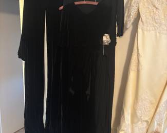 Vintage cape velvet and vintage dresses 