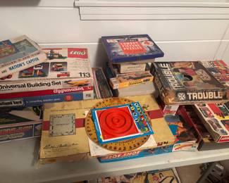 Vintage Legos and board games 