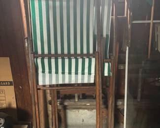 vintage outdoor sling folding chairs