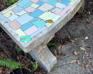 jill mosaic tiles bench