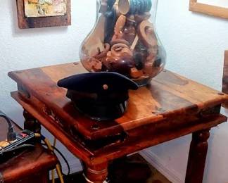 JR end table  glass lamp