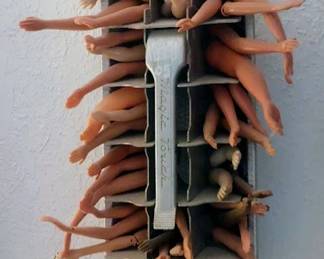 JR assemblage doll parts  ice cube tray