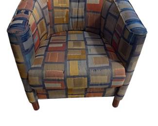Barrel Style Upholstered Arm Chair