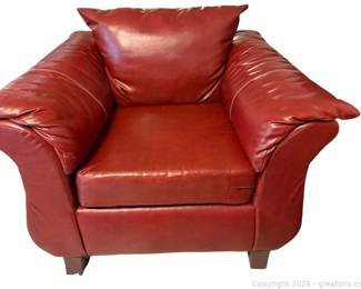 Dark Red Oversized Easy Chair