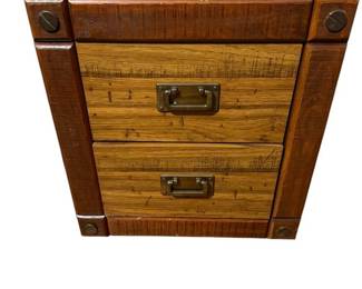 2 Drawer Rustic Bedside Table A