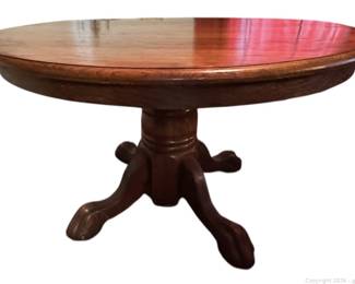Solid Wood 48in Round Pedestal Table
