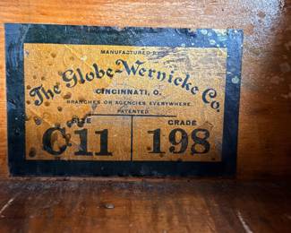 The Globe Wernicke Co. Label For Barrister Bookcases
