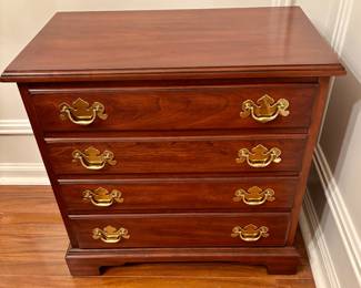 Solid Black Cherry Silver Chest $248