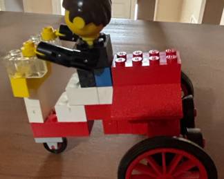 Custom Vintage Lego Tractor with Figure