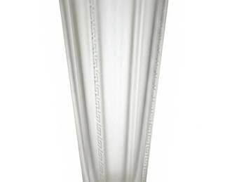 Art Deco Frosted Glass Vase with Greek Key Motif Likely Moser or Similar European Maker second image