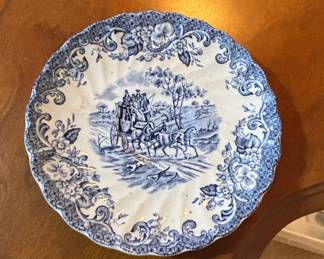 Johnson Brothers Coaching Scenes Plate