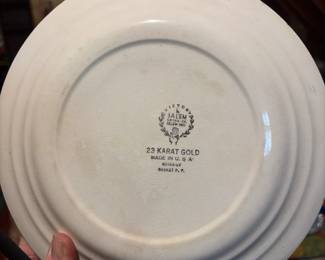 Vintage Victory Salem China Basket P.P. Dish Set with CrossStitch Floral Basket Design second image