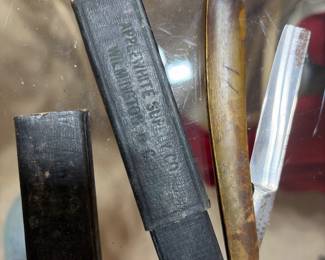 Antique Straight Razor with Case