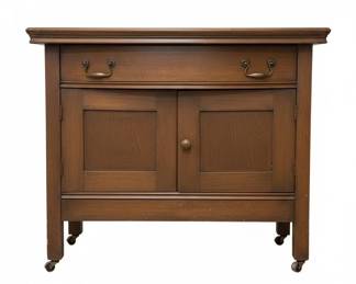 Antique Oak Washstand Cabinet sixth image