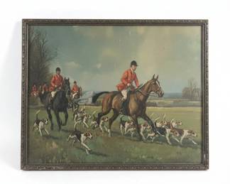 Vintage The Chase Fox Hunting Print by John Sanderson Wells sixth image