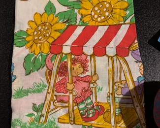 Vintage Strawberry Shortcake Fabric Panel