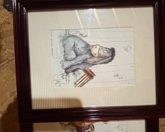 Dennis Junka Lets Go For A Bounce Signed Winnie the Pooh and Tigger Art Prints Set of  fourth image