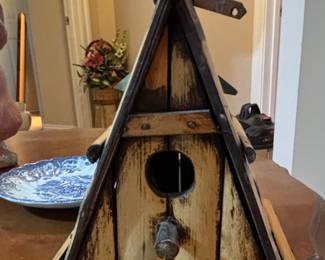 Rustic AFrame Wooden Birdhouse second image