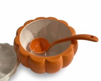Ceramic Pumpkin Tureen with Ladle fifth image