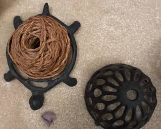 Cast Iron Turtle String Holder or Trivet third image