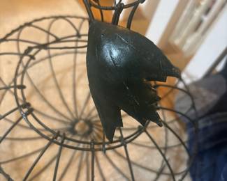 Handcrafted Rustic Wrought Iron Pumpkin Candle Holder second image