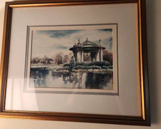 Framed/matted St Louis Forest Park; $15