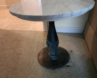 Round Table with Marble Top; $75