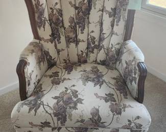 Floral Wingback Armchair; $300