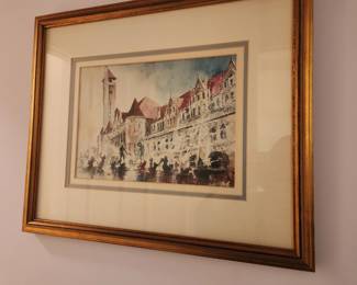 St Louis Union Station framed/matted picture; $15