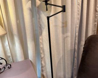 Black iron floor lamp