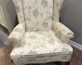 Wingback chair in pastel colors