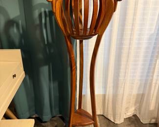 Vintage swan bentwood plant stand