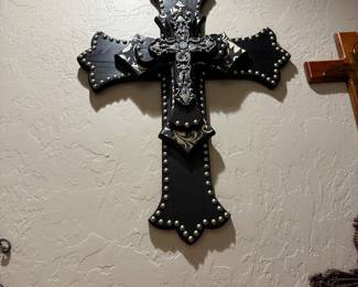 Black wooden cross