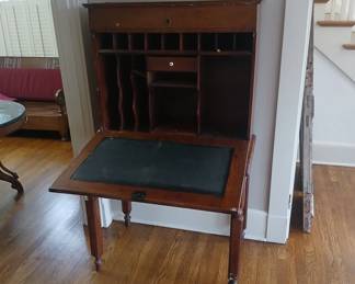 This 19th C secretary is from my personal collection, and is only in the sale because it was in the way of getting to the big lion's head bed. But, if someone loves it as much as me, I may could be convinced to turn a'loose of it. Maybe.