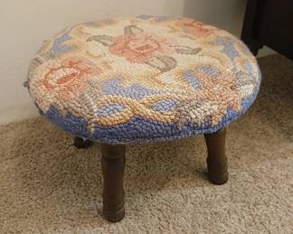 Didn't everybody's grandma have one of these sweet little cotton rag footstools at one point? $30.