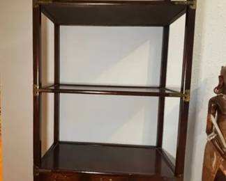 Asian Etagere with Brass Accents