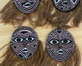 Zimbabwe African Woven Masks