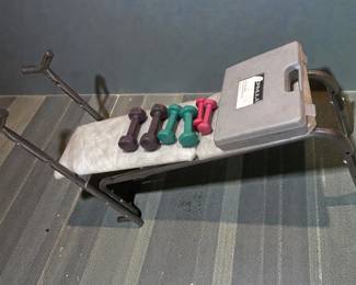Weight Bench And Hand Weights