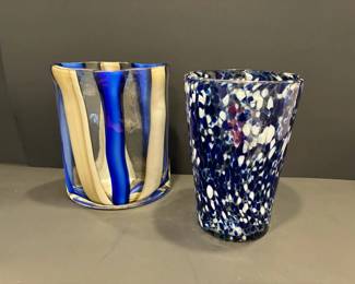 Blue Glass Vases
