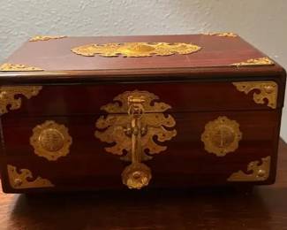 Asian Rosewood Jewelry Box