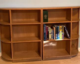 Pair of MidCentury Modern Corner Bookshelves