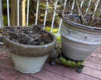 Pair Of Ceramic Pots