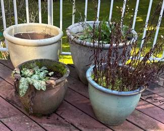 Ceramic Pots One Plastic