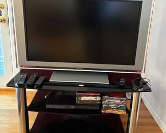Sony Bravia TV And BluRay Player with Roku  DVDs
