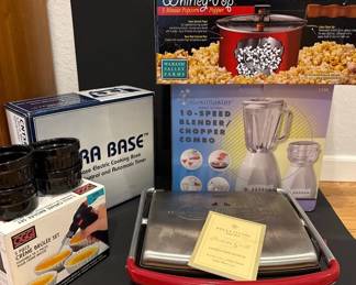 Popcorn Popper Cream Brle Set Blender Bella Cucina Panini Grill