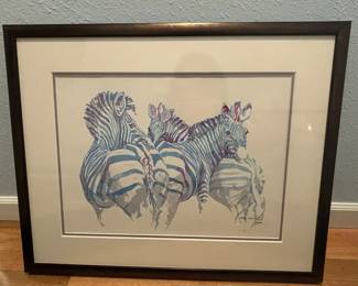 Ian Van Zyl Zebra Watercolor