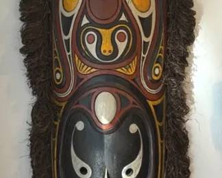 PNW First Nations Carved Wooden Mask